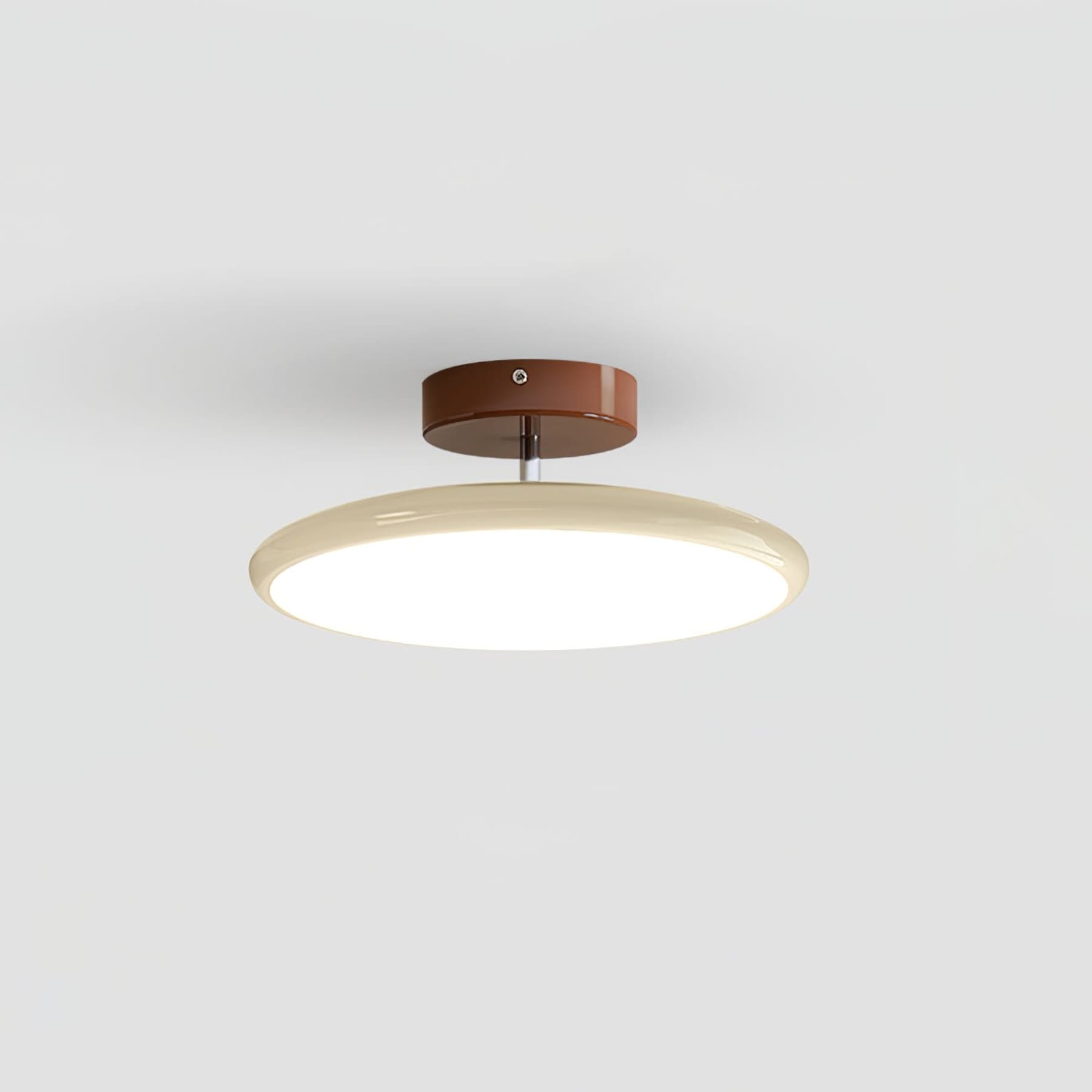 Retro Metal Semi-Flush Mount Ceiling Light With Three-Color Light — Greenwich Home & Living
