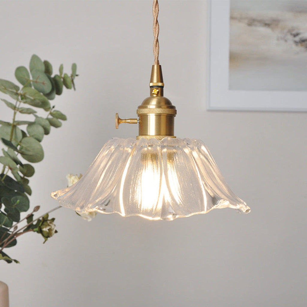 Retro Copper and Glass Pendant Light for Living Room — Greenwich Home & Living