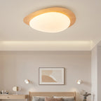 Scandinavian Wood Flush Mount Ceiling Light With Adjustable Color Temperature — Greenwich Home & Living