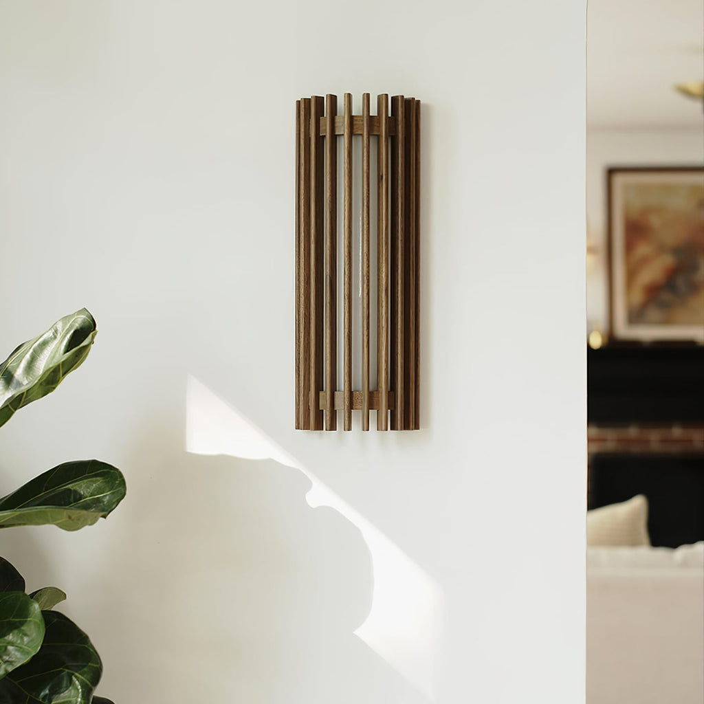 Contemporary Acrylic and Wood Wall Light With Tri-Color Lighting — Greenwich Home & Living