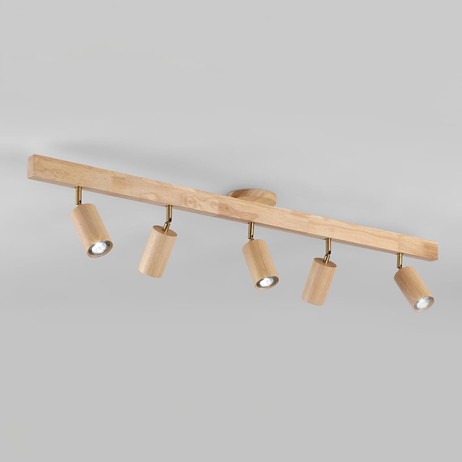 Modern Linear Walnut Wood Ceiling Light With Selectable Color Temperature — Greenwich Home & Living