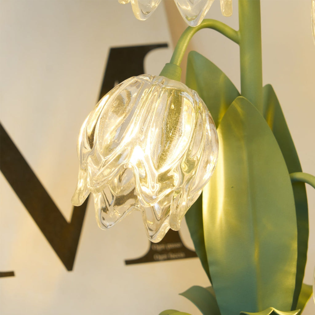 Contemporary Glass Table Lamp With USB Power for Living Room and Bedroom — Greenwich Home & Living