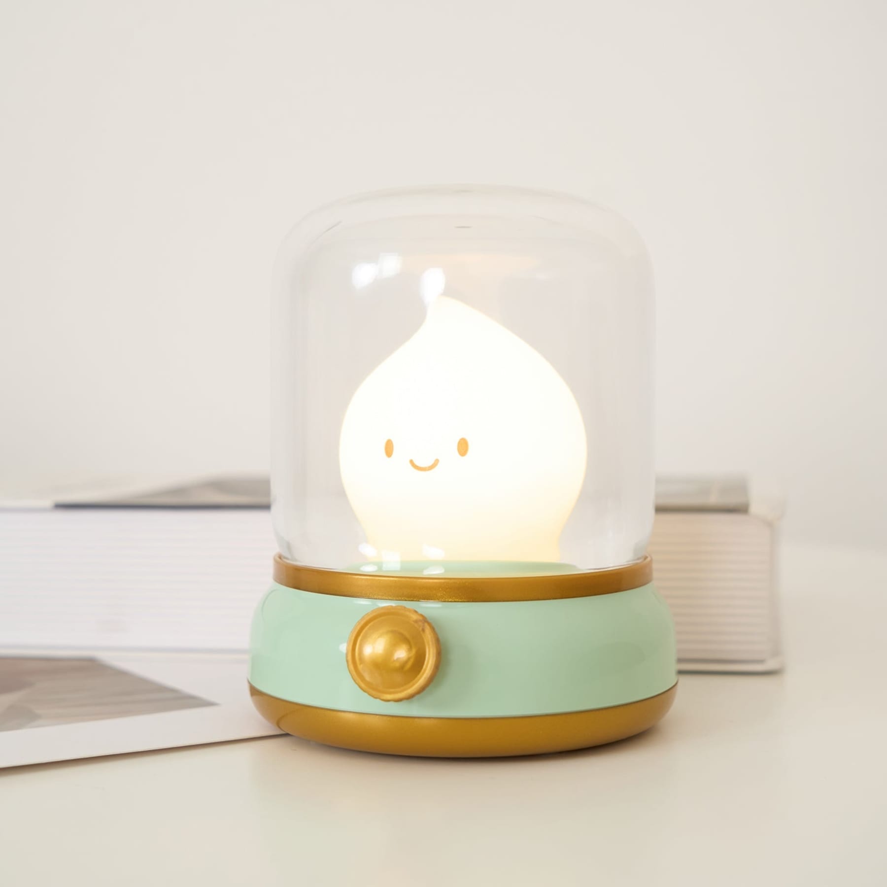 Matte Plastic Cordless Table Lamp With Warm White Light for Bedroom — Greenwich Home & Living