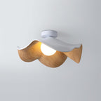 Scandinavian Resin Ceiling Light With Three-Color Light for Living Room in White and Brown — Greenwich Home & Living