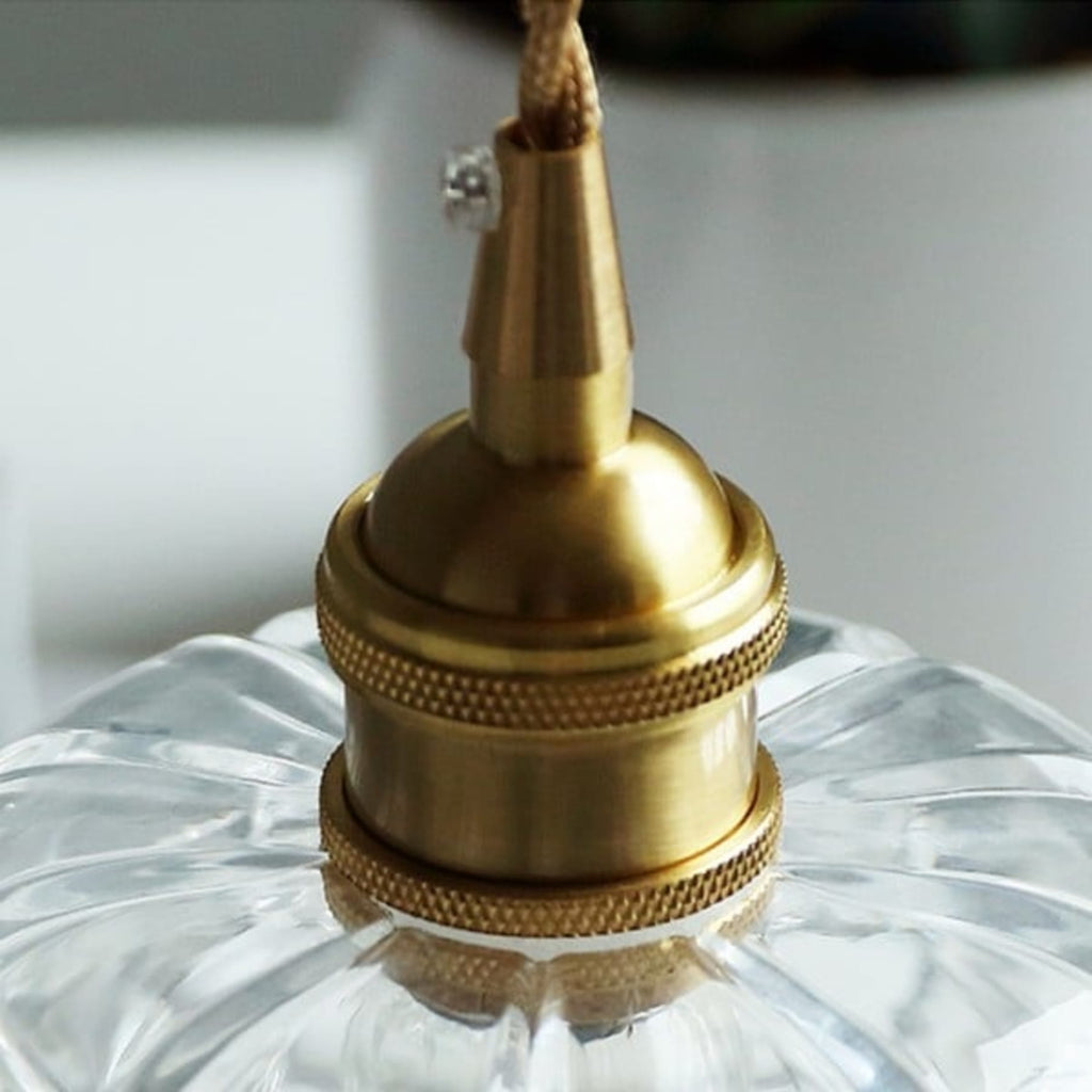 Retro Copper and Glass Pendant Light for Living Room — Greenwich Home & Living