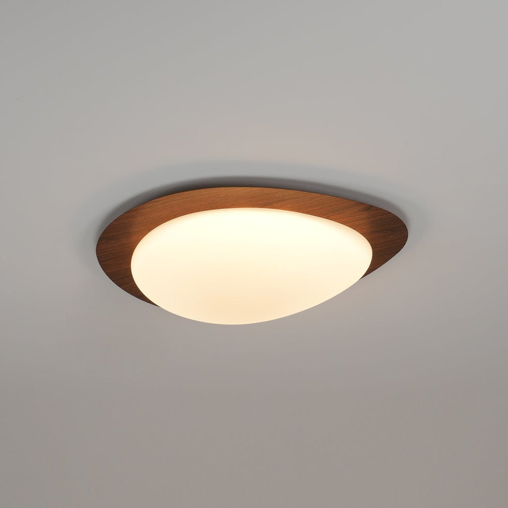Scandinavian Wood Flush Mount Ceiling Light With Adjustable Color Temperature — Greenwich Home & Living