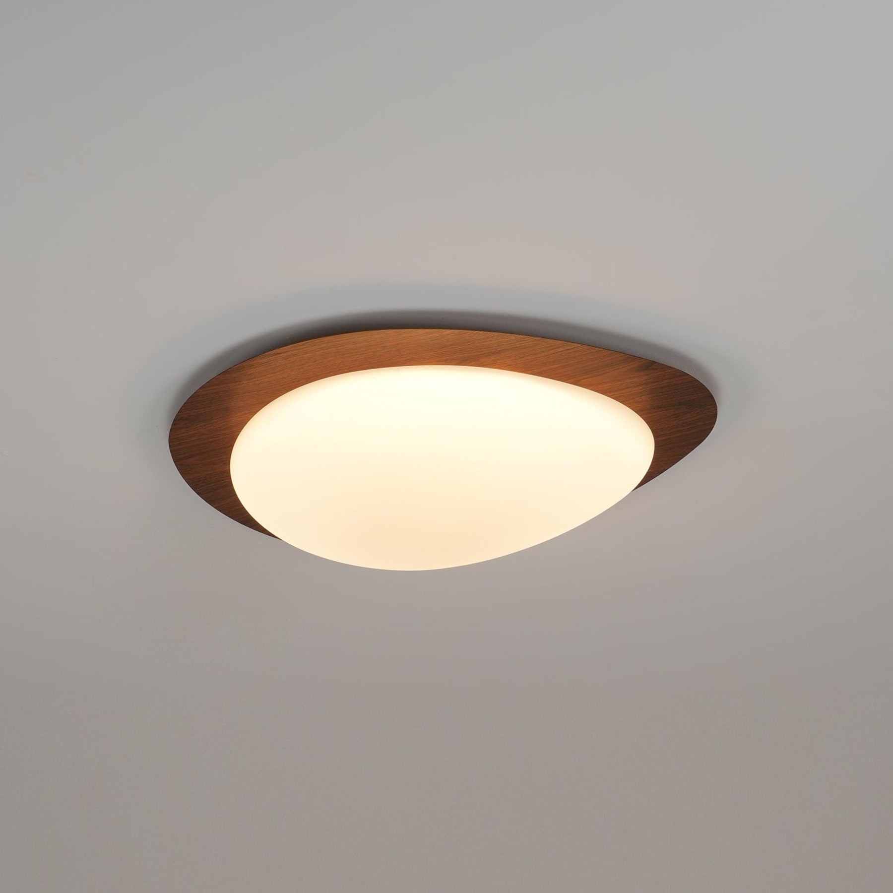 Scandinavian Wood Flush Mount Ceiling Light With Adjustable Color Temperature — Greenwich Home & Living