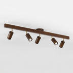 Modern Linear Walnut Wood Ceiling Light With Selectable Color Temperature — Greenwich Home & Living
