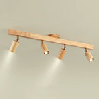 Modern Linear Walnut Wood Ceiling Light With Selectable Color Temperature — Greenwich Home & Living