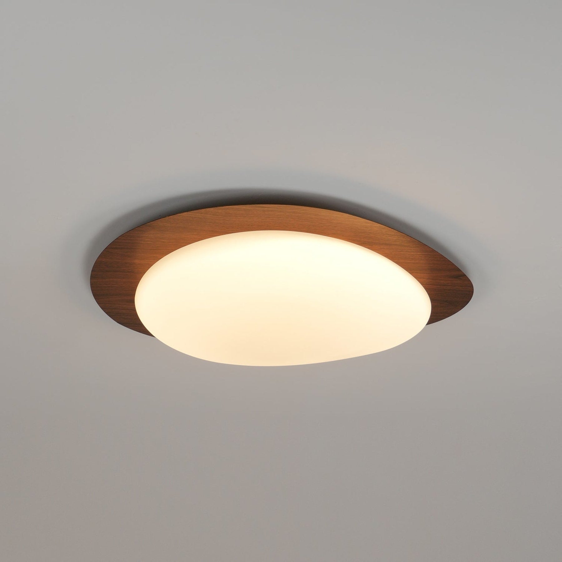 Scandinavian Wood Flush Mount Ceiling Light With Adjustable Color Temperature — Greenwich Home & Living