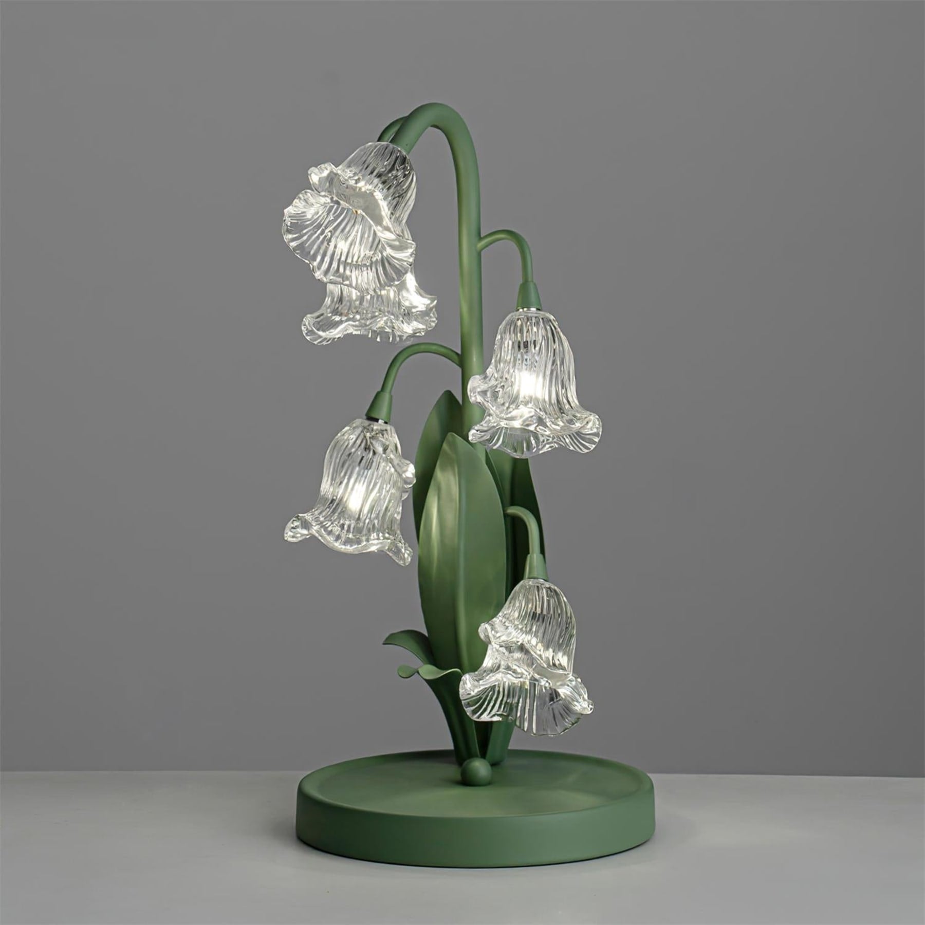 Contemporary Glass Table Lamp With USB Power for Living Room and Bedroom — Greenwich Home & Living