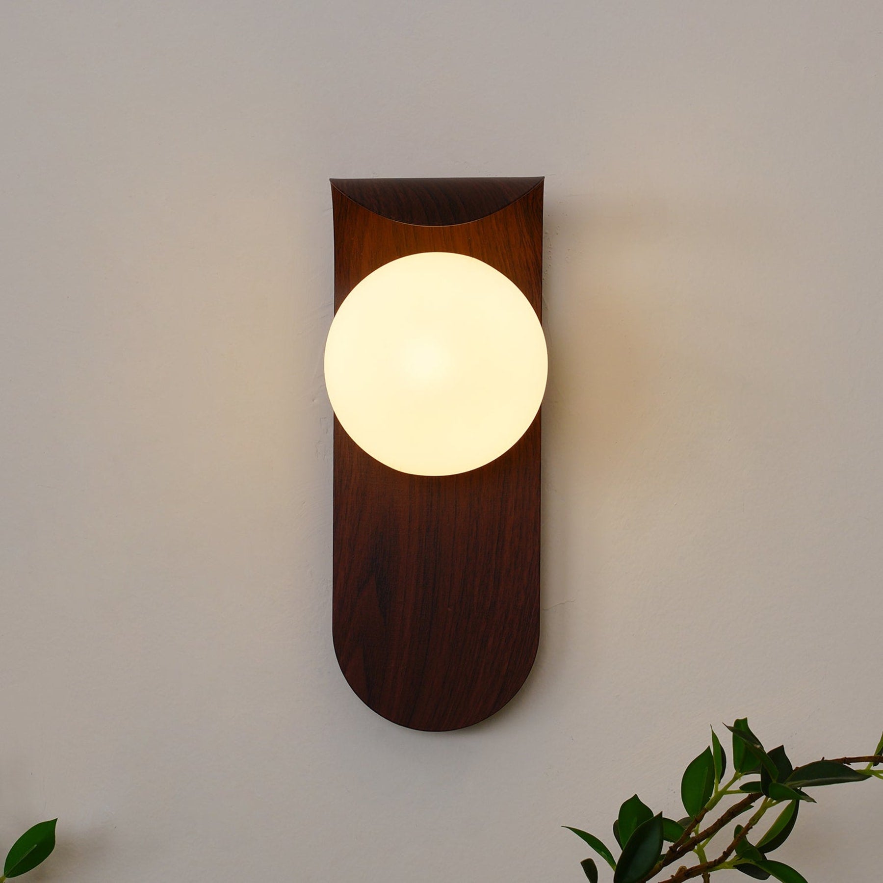 Minimalist Wood Wall Light With Tri-Color Changing Glow — Greenwich Home & Living