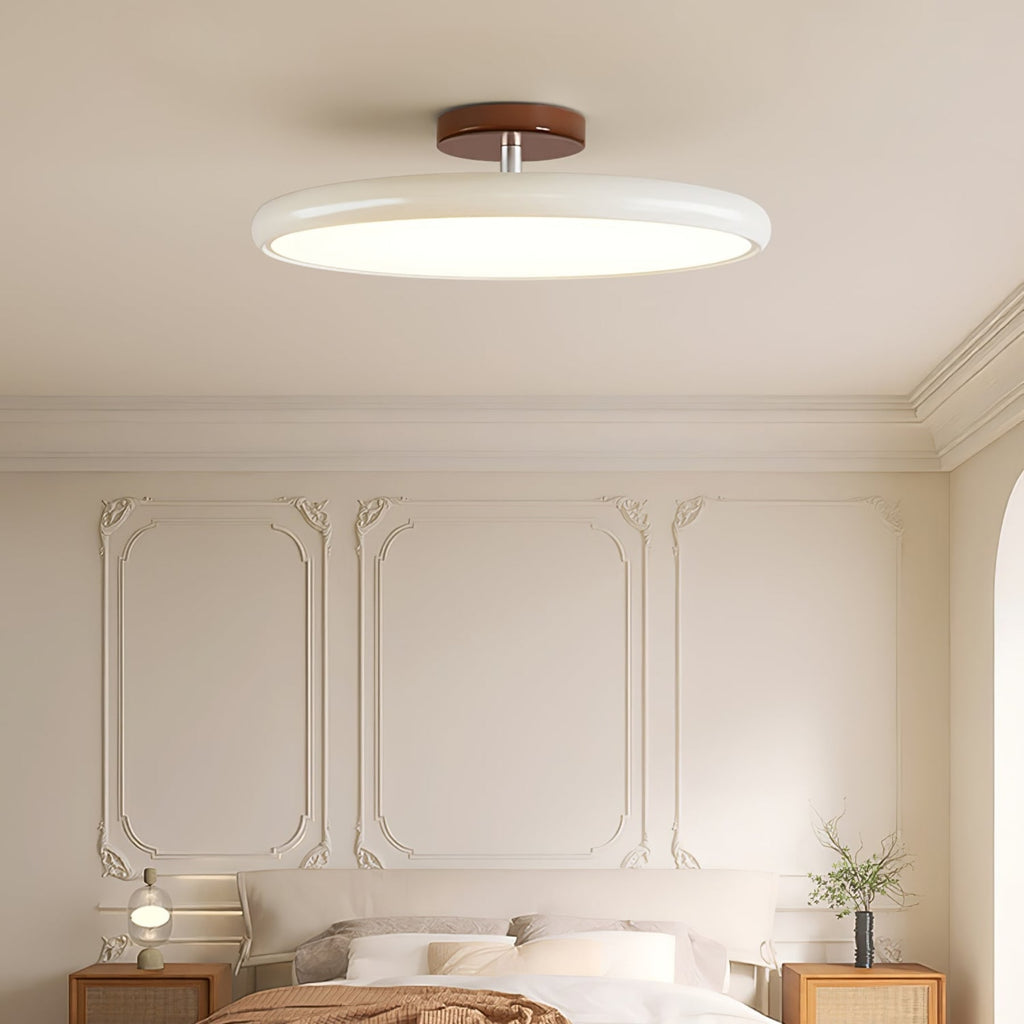 Retro Metal Semi-Flush Mount Ceiling Light With Three-Color Light — Greenwich Home & Living
