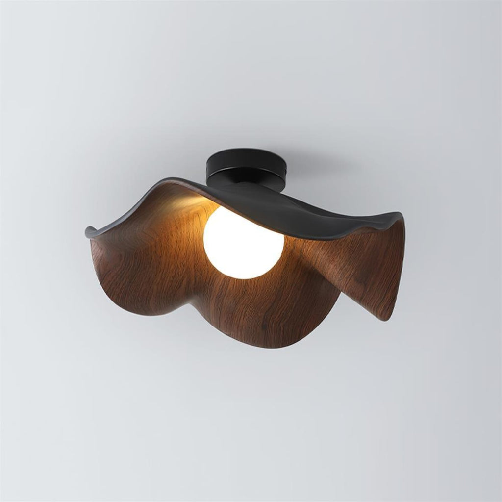 Scandinavian Resin Ceiling Light With Three-Color Light for Living Room in Black and Dark Brown — Greenwich Home & Living