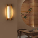 Contemporary Acrylic and Wood Wall Light With Tri-Color Lighting — Greenwich Home & Living