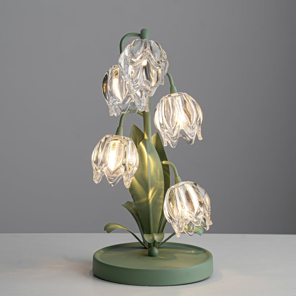 Contemporary Glass Table Lamp With USB Power for Living Room and Bedroom — Greenwich Home & Living