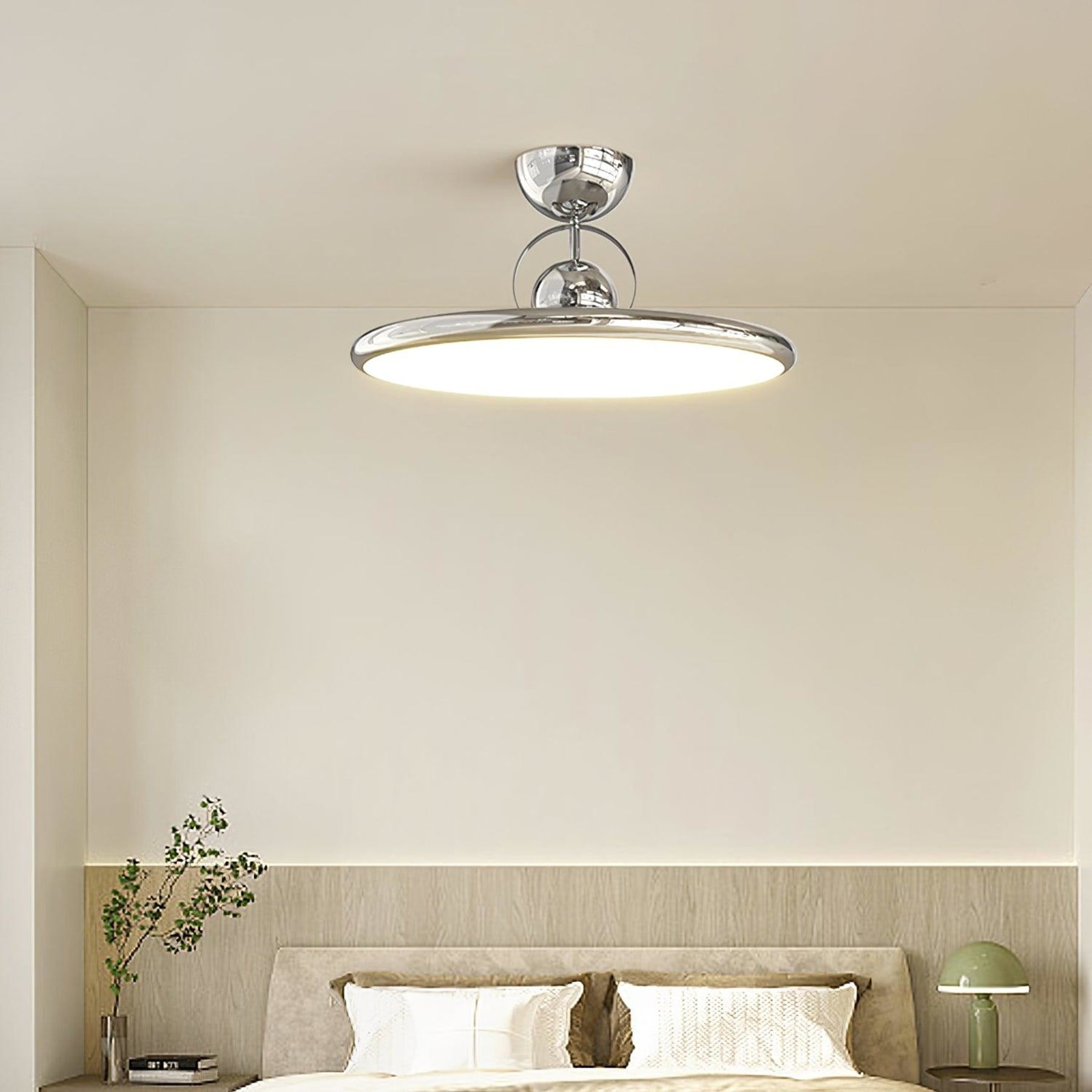 Retro Iron and Acrylic Semi-Flush Ceiling Light With Dimmable Color — Greenwich Home & Living