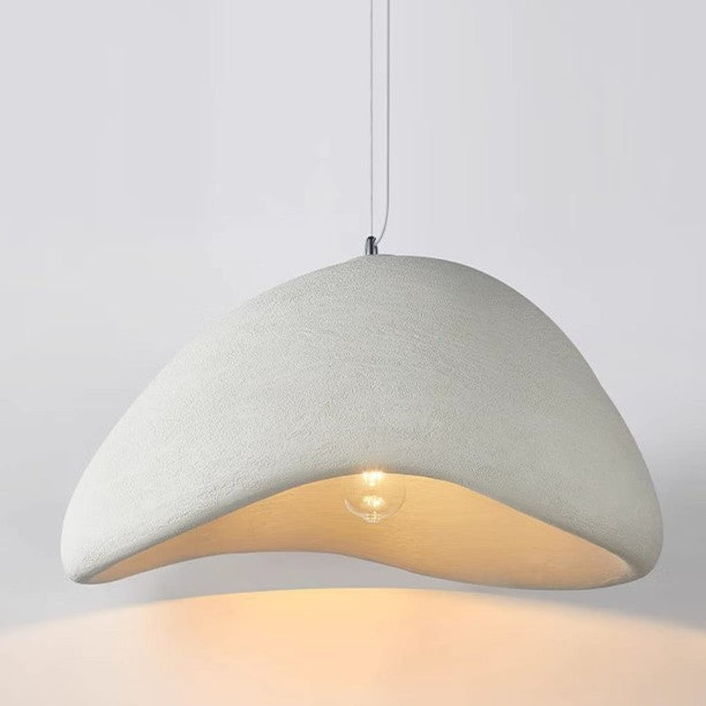 Minimalist Resin Pendant Light With Selectable Light Colors for Living Room — Greenwich Home & Living
