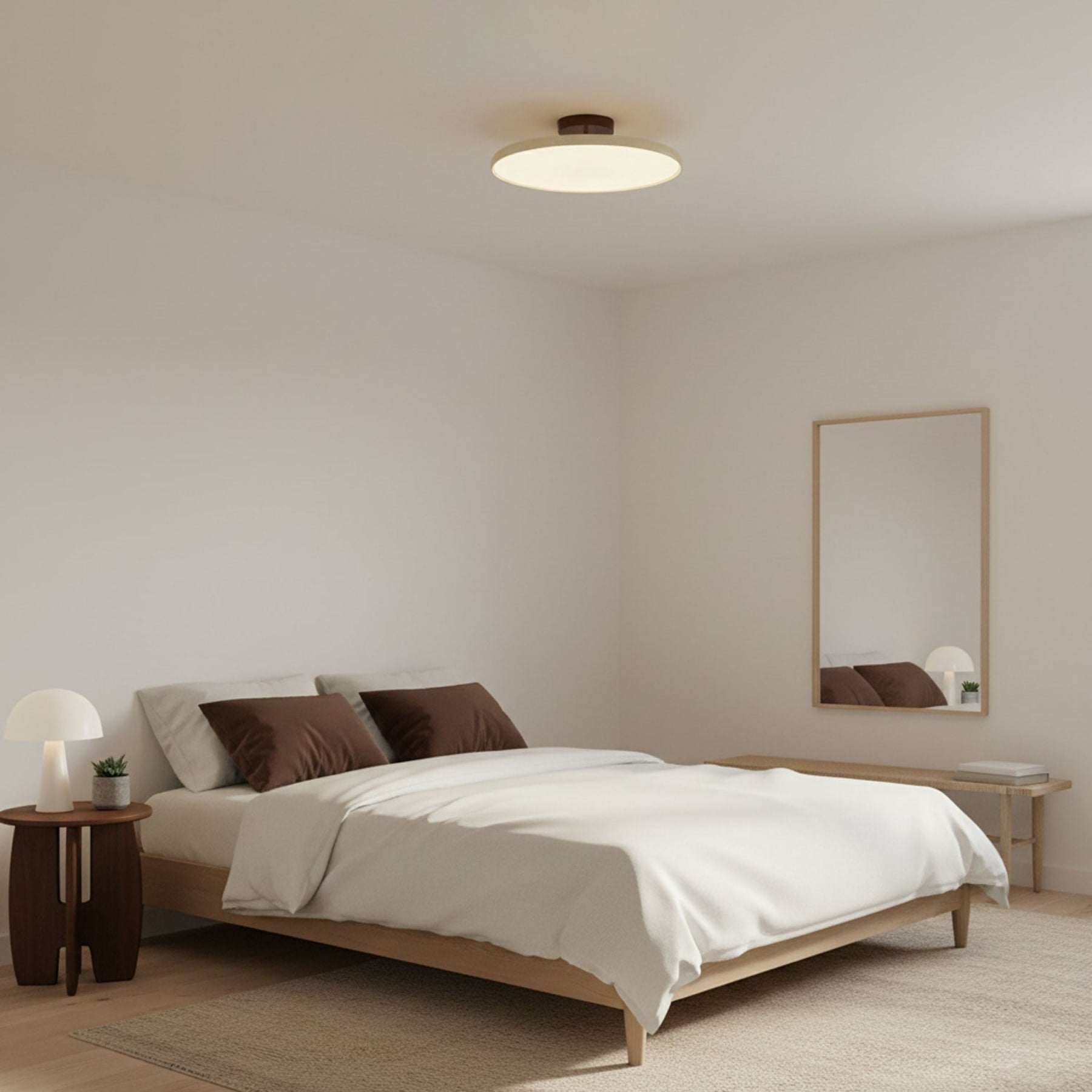Retro Metal Semi-Flush Mount Ceiling Light With Three-Color Light — Greenwich Home & Living