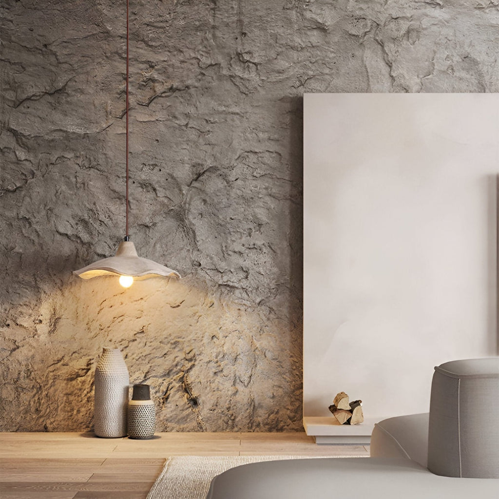 Minimalist Concrete Pendant Light With Warm White LED for Dining Room — Greenwich Home & Living
