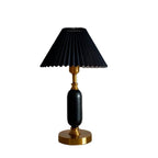 Modern Metal Pleated Table Lamp With Warm Daylight Glow — Greenwich Home & Living