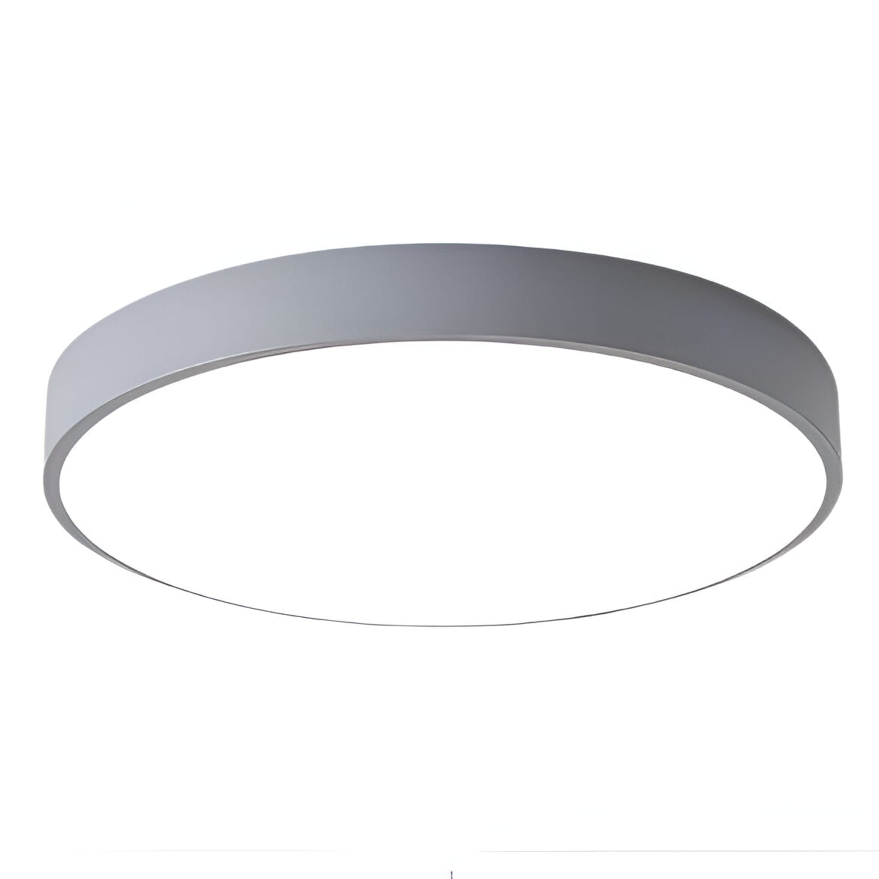 Minimalist Metal Flush Mount Ceiling Light With Tri-Color Dimming in Gray — Greenwich Home & Living