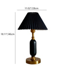 Modern Metal Pleated Table Lamp With Warm Daylight Glow — Greenwich Home & Living