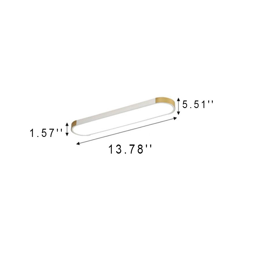 Modern Linear Metal Flush Mount Ceiling Light With Dimmable Remote — Greenwich Home & Living