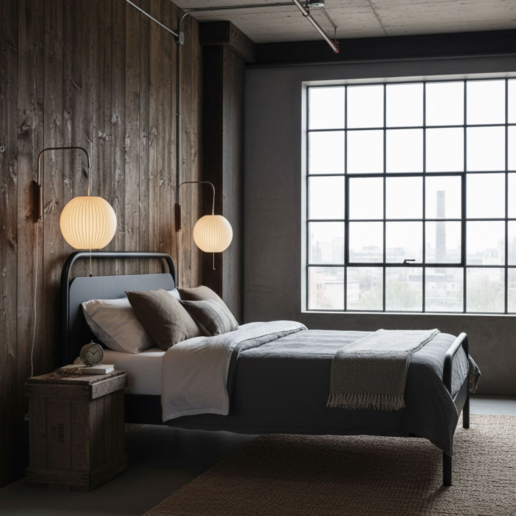 Modern Silk and Walnut Wood Wall Light for Bedroom and Living Room — Greenwich Home & Living