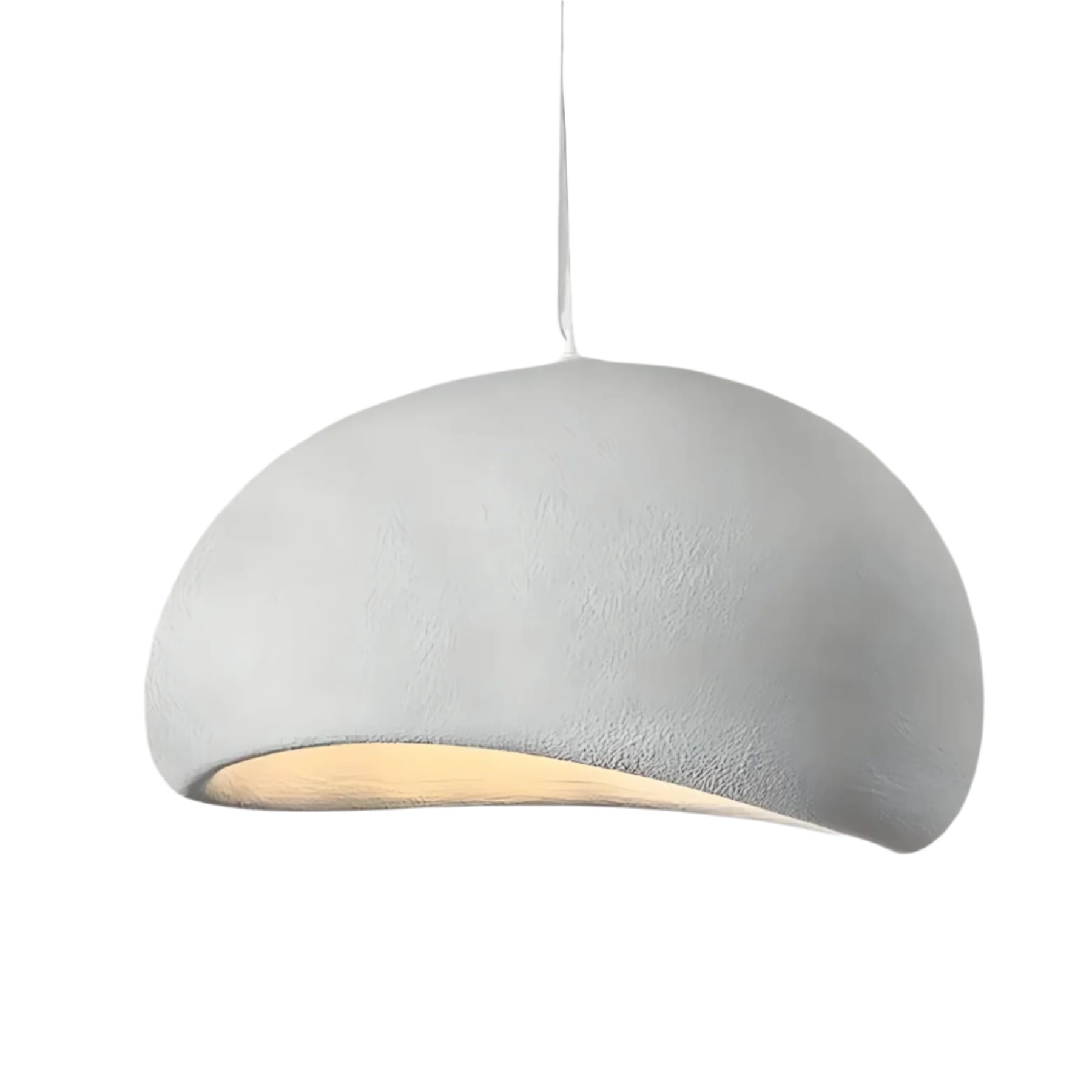 Minimalist Polystyrene Pendant Light for Living Room and Dining Room in White — Greenwich Home & Living