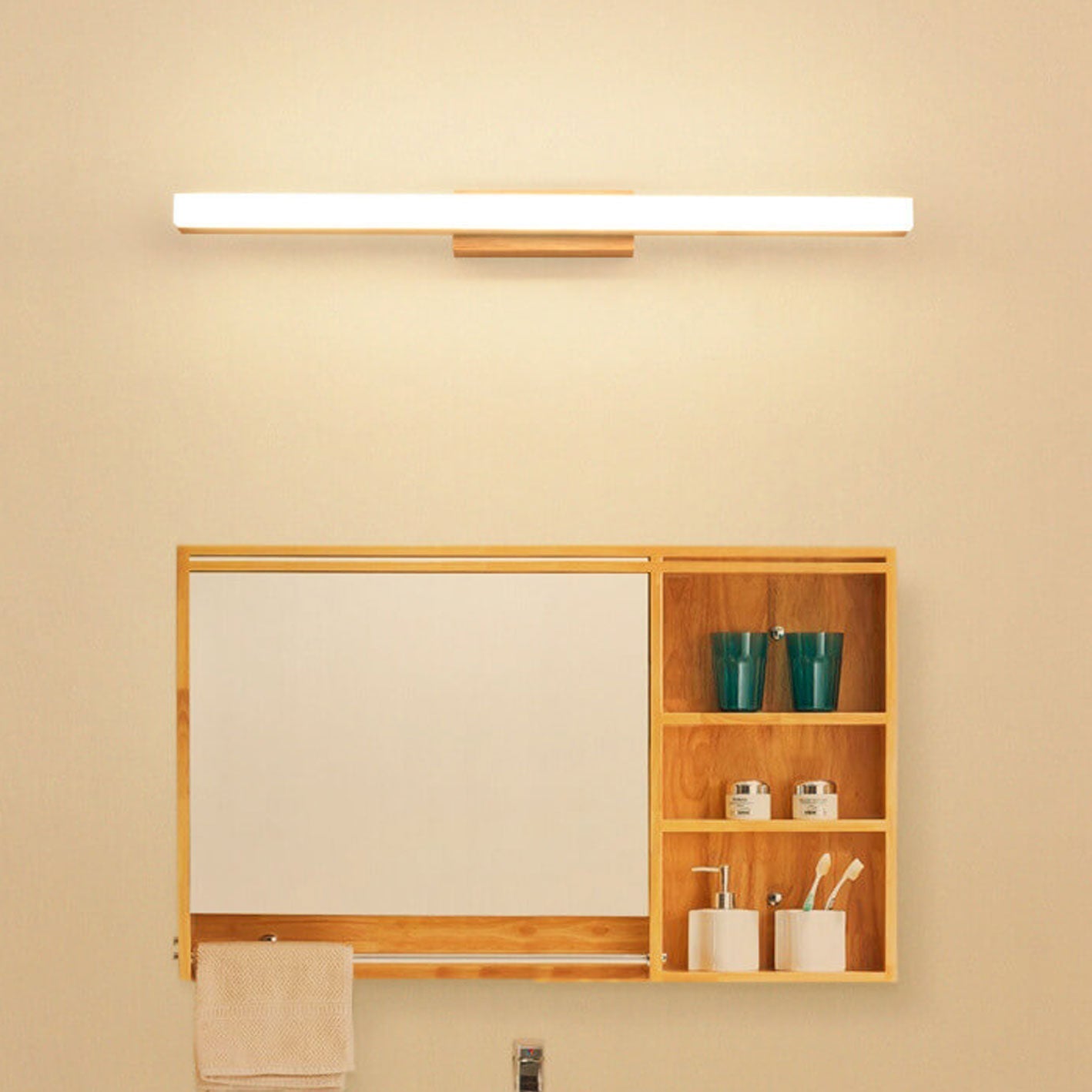 Modern Wood Wall Sconce With Acrylic Glow — Greenwich Home & Living