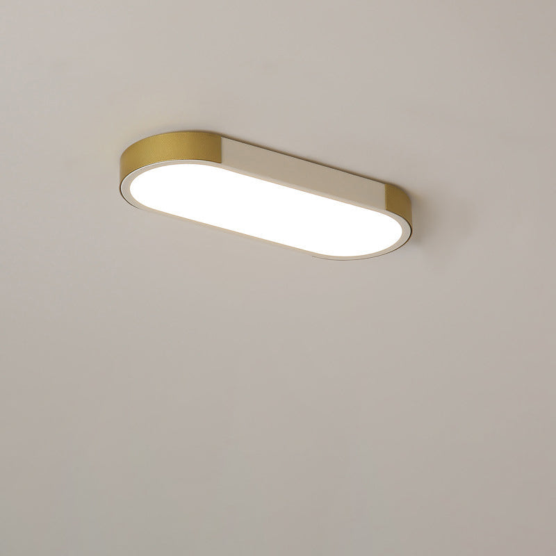 Modern Linear Metal Flush Mount Ceiling Light With Dimmable Remote — Greenwich Home & Living