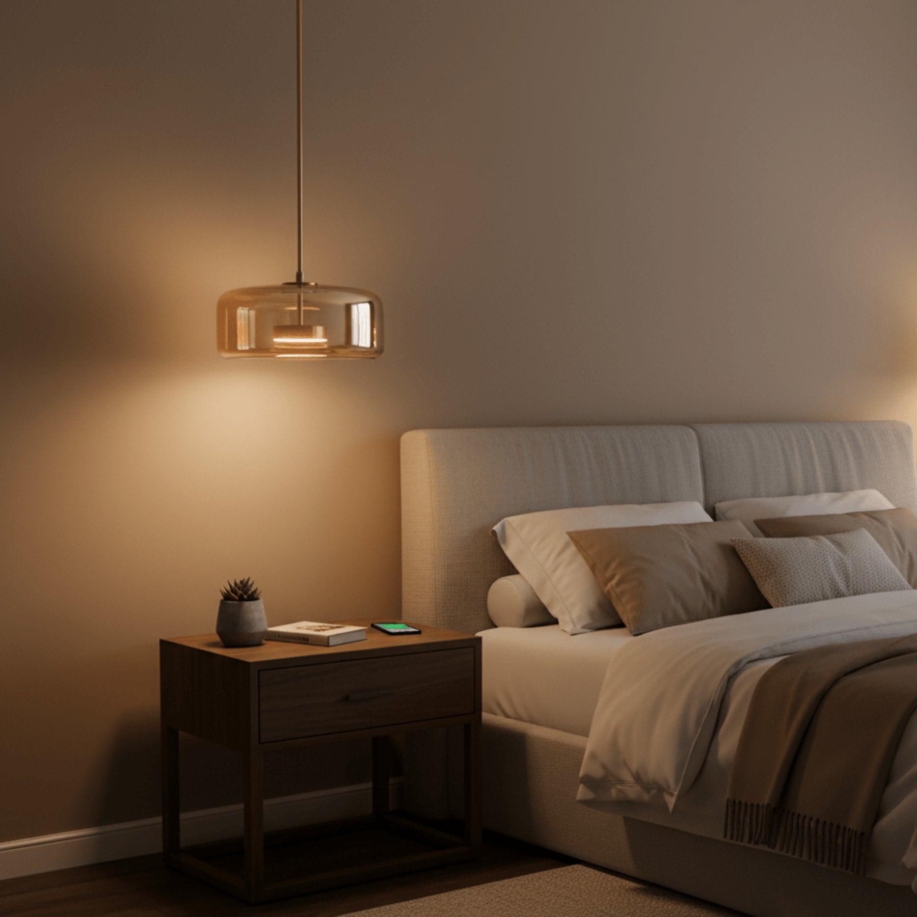 Contemporary Glass Pendant Light With USB-Rechargeable Battery — Greenwich Home & Living