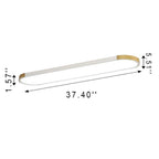 Modern Linear Metal Flush Mount Ceiling Light With Dimmable Remote — Greenwich Home & Living
