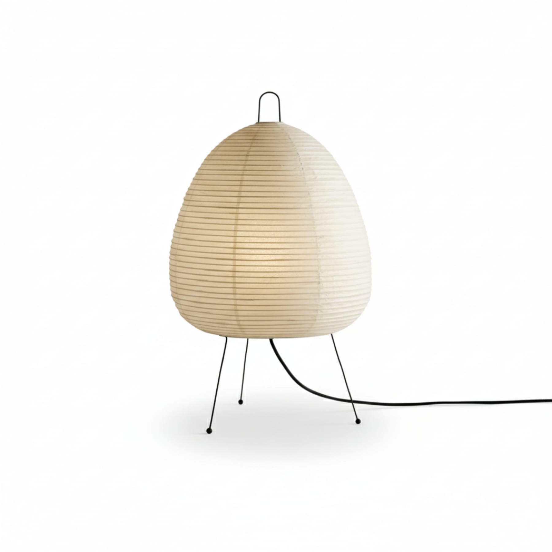 Minimalist Rice Paper Floor Lamp With Tri-Color Light for Living Room in White — Greenwich Home & Living