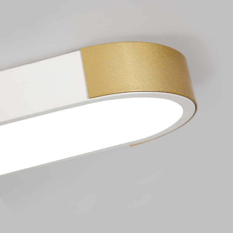 Modern Linear Metal Flush Mount Ceiling Light With Dimmable Remote — Greenwich Home & Living