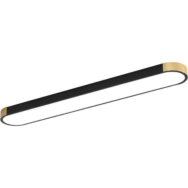Modern Linear Metal Flush Mount Ceiling Light With Dimmable Remote — Greenwich Home & Living