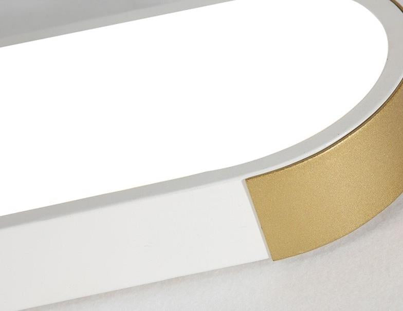 Modern Linear Metal Flush Mount Ceiling Light With Dimmable Remote — Greenwich Home & Living