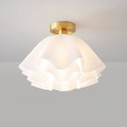 Contemporary Copper and Acrylic Flush Mount Ceiling Light With Tri-Color Dimming — Greenwich Home & Living