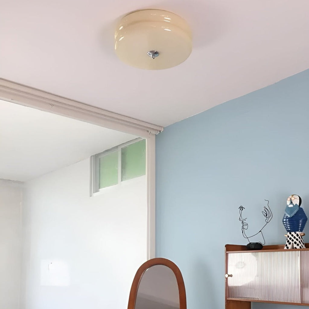 Retro Glass Flush Mount Ceiling Light With Adjustable Color Temperature — Greenwich Home & Living