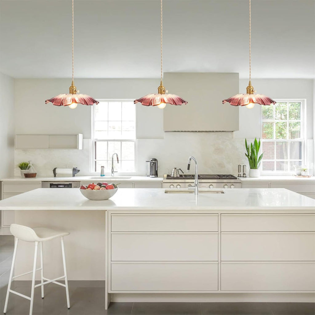 Retro Copper and Glass Pendant Light for Living Room — Greenwich Home & Living