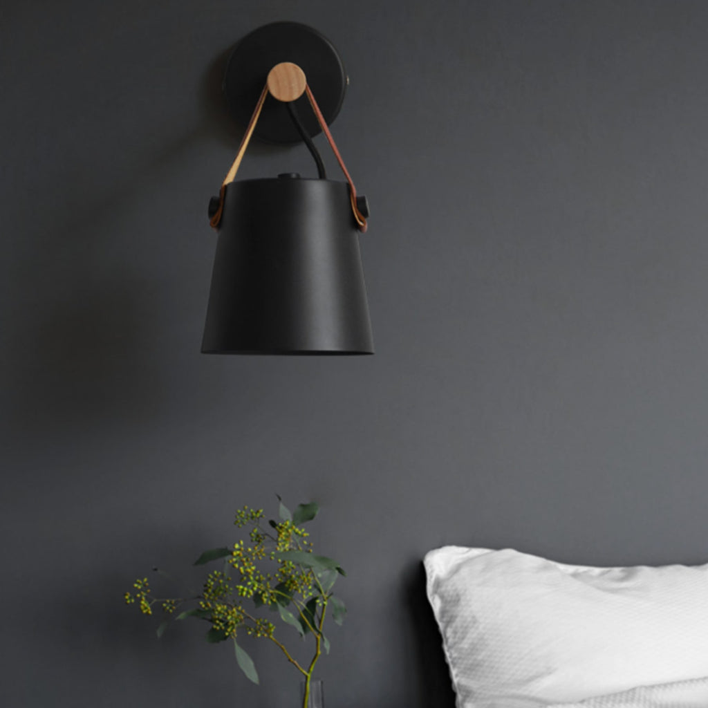 Modern Wood And Iron Wall Light With Warm White LED Glow — Greenwich Home & Living