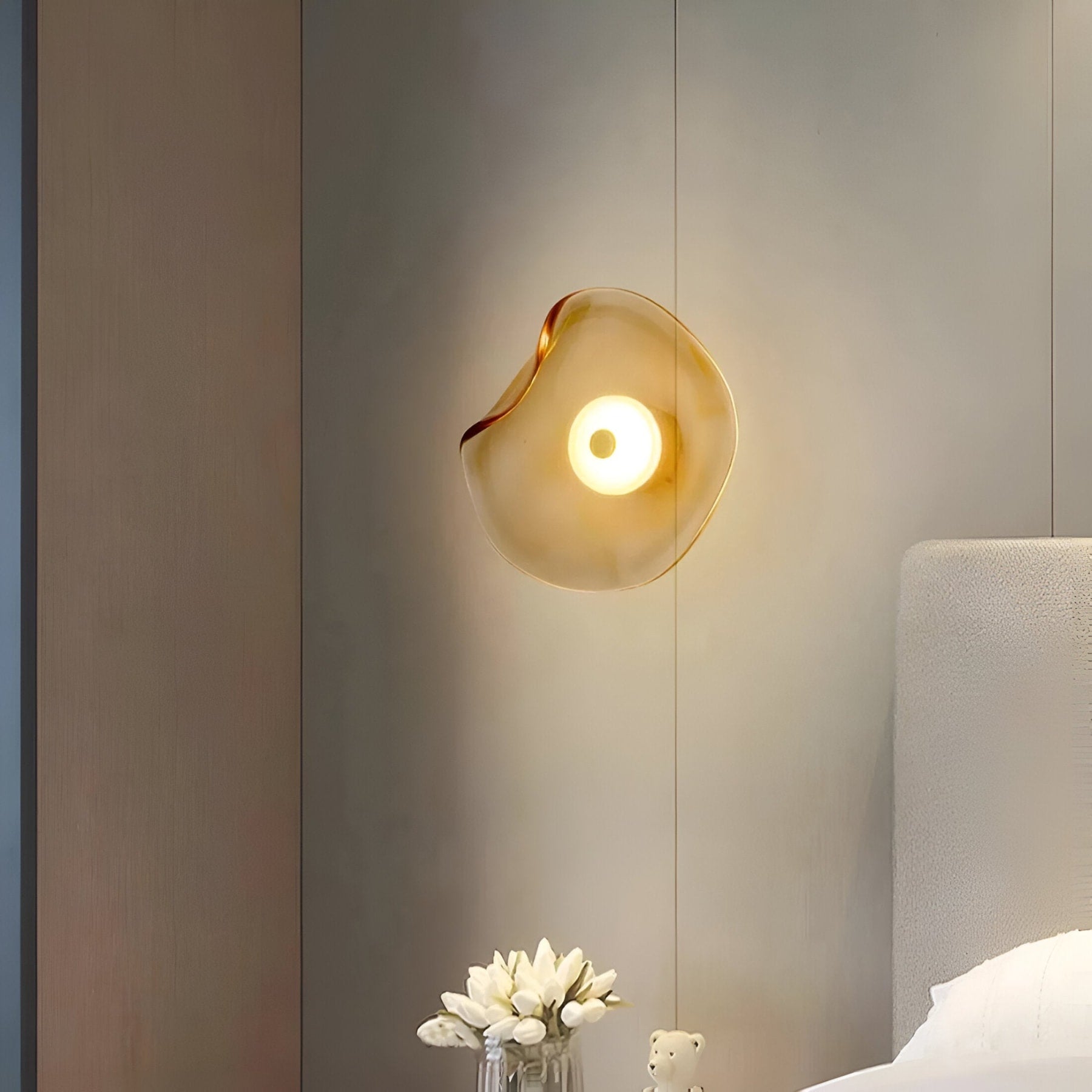 Contemporary Glass Wall Light for Living Room and Bedroom — Greenwich Home & Living