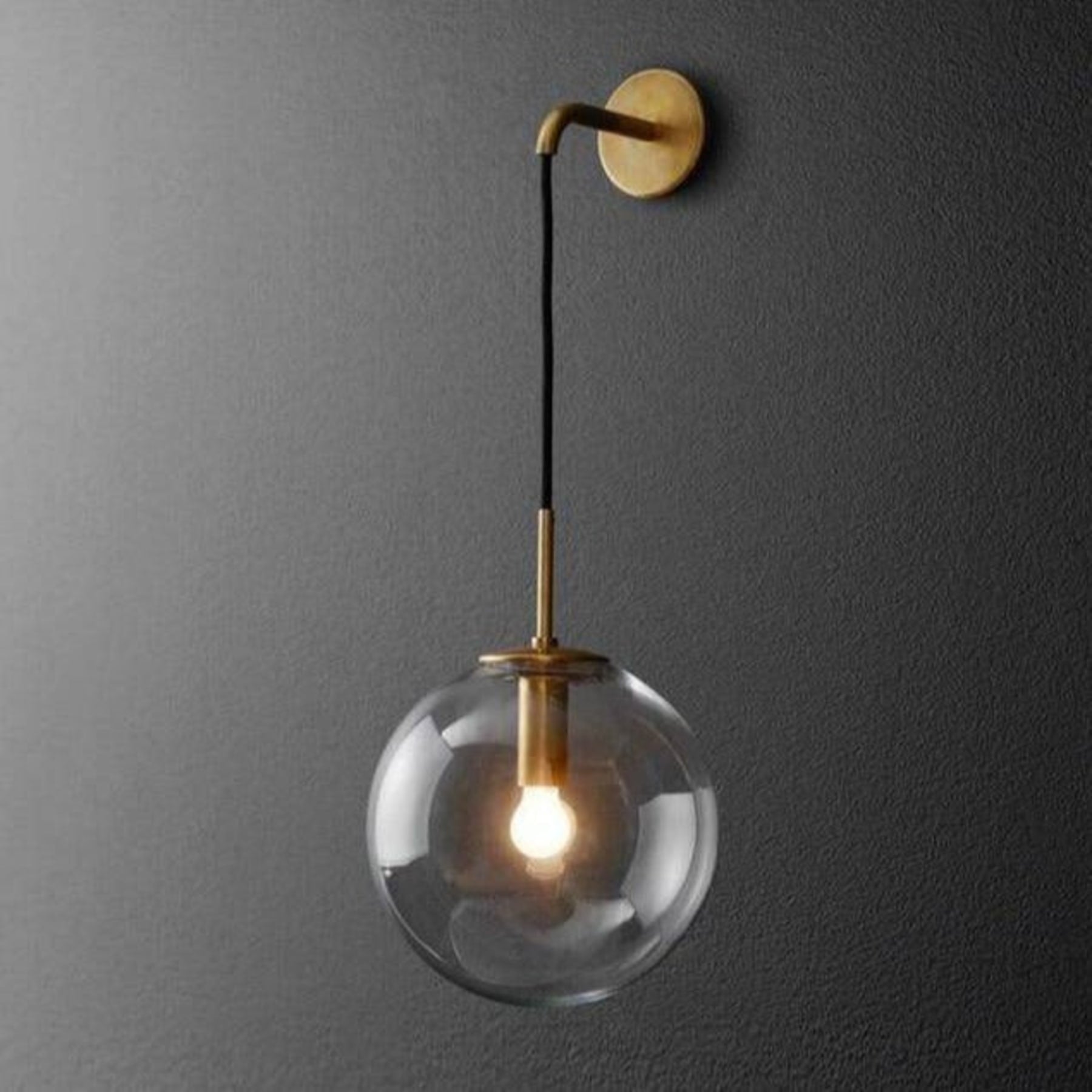 Modern Wrought Iron Wall Light for Living Room and Bedroom in Gold — Greenwich Home & Living
