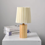 Modern Wood Table Lamp With Warm LED Glow in Wood — Greenwich Home & Living