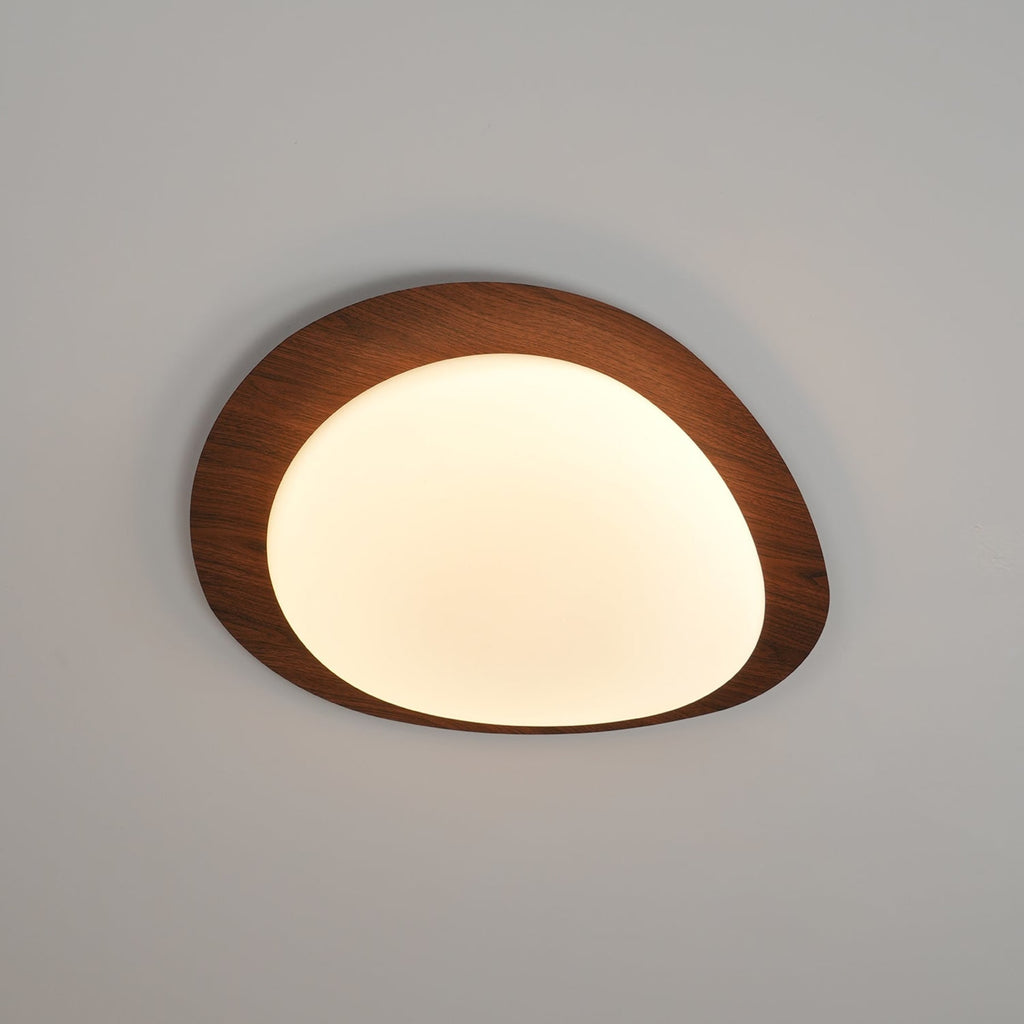 Scandinavian Wood Flush Mount Ceiling Light With Adjustable Color Temperature — Greenwich Home & Living
