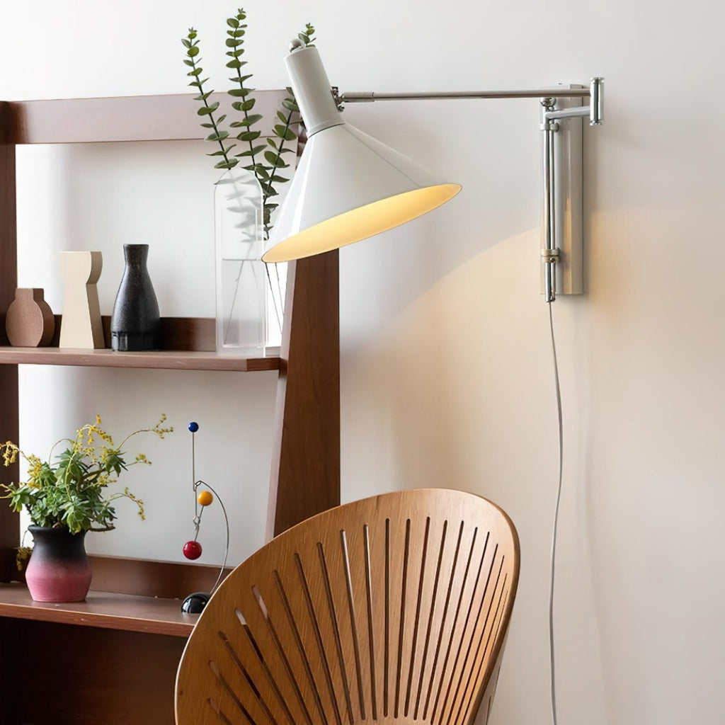 Retro Metal Wall Light With Tri-Color Lighting for Bedroom — Greenwich Home & Living