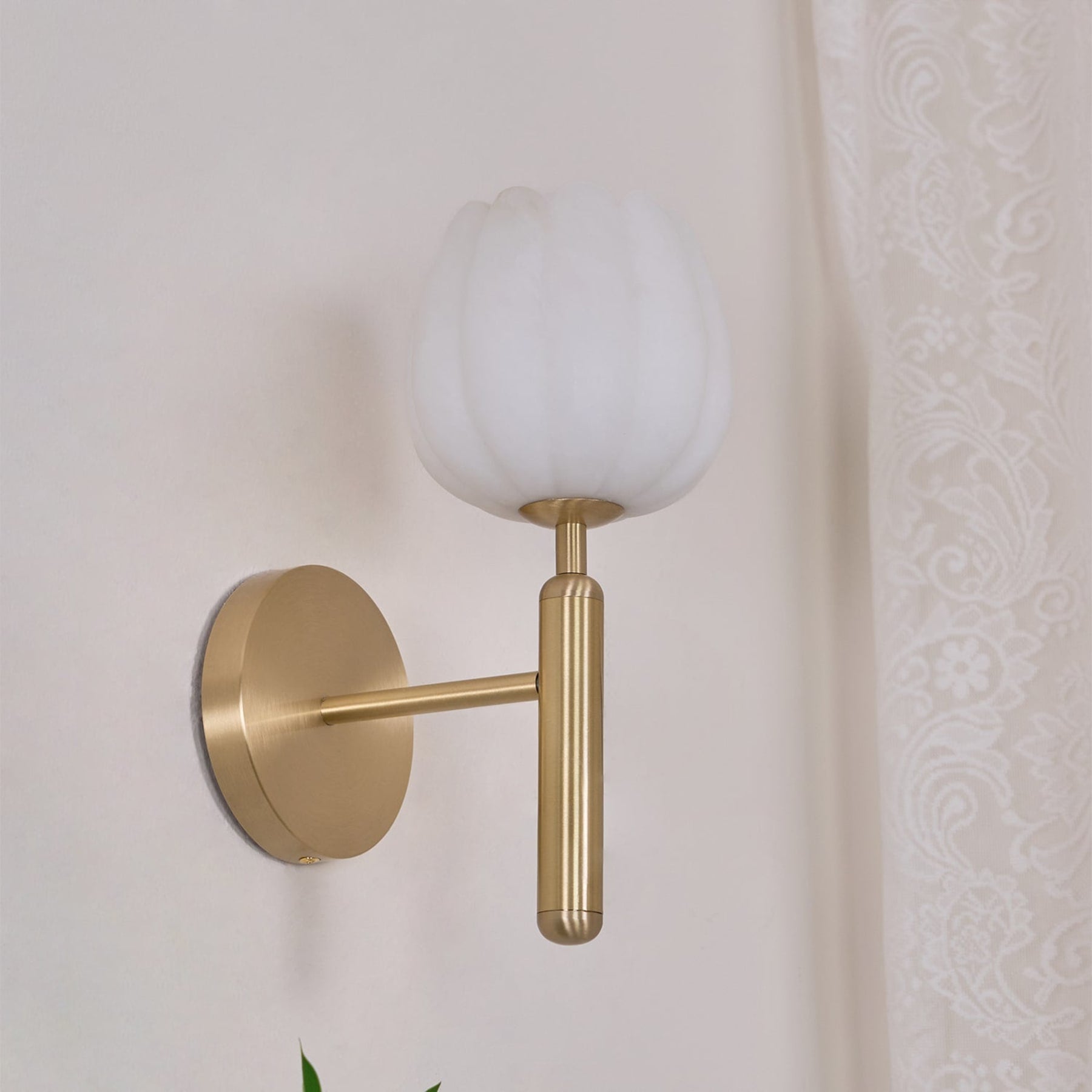 Contemporary Iron and Glass Wall Light With Dual Color Temperature — Greenwich Home & Living