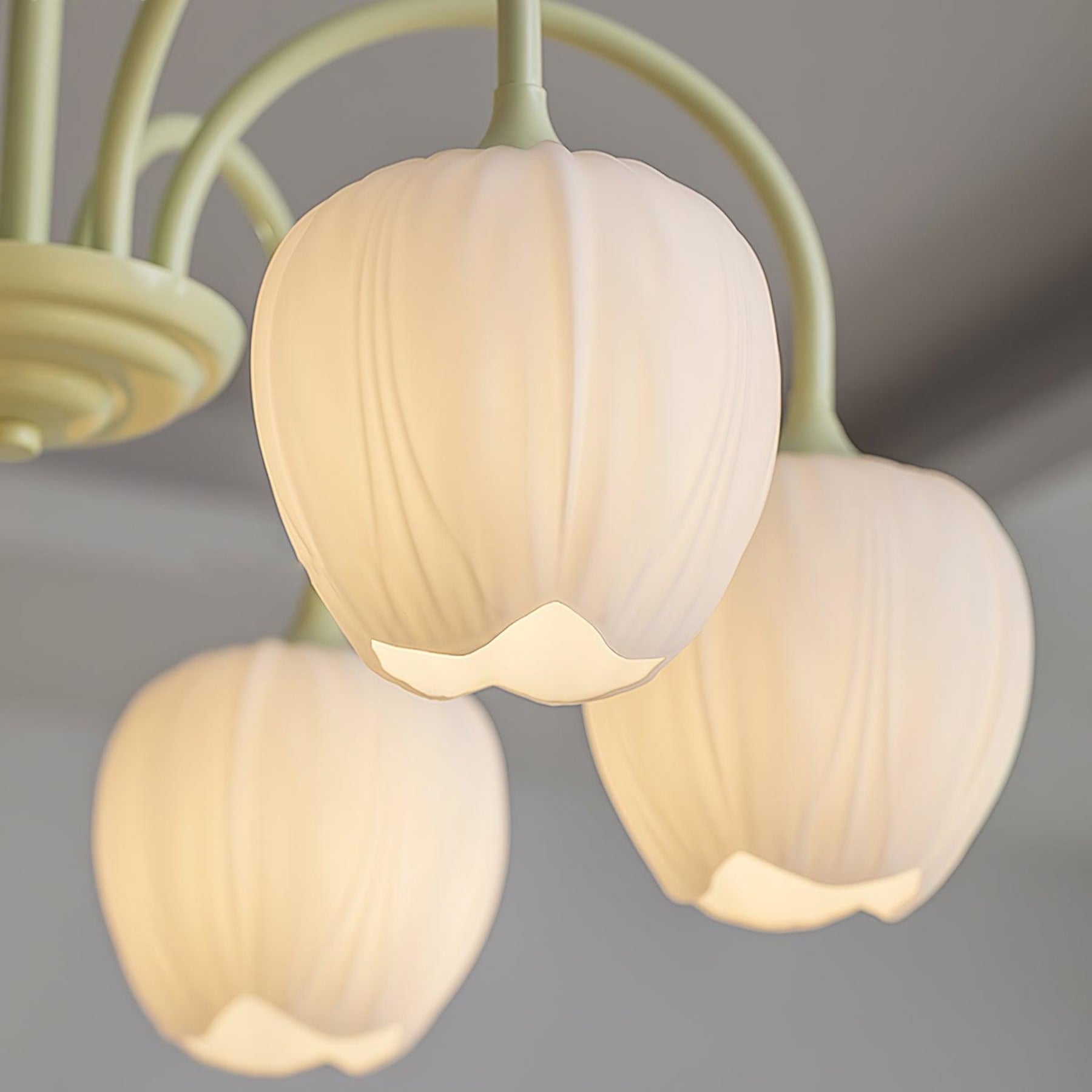 Retro Metal and Glass Chandelier With Selectable Color Light for Living and Dining Rooms — Greenwich Home & Living