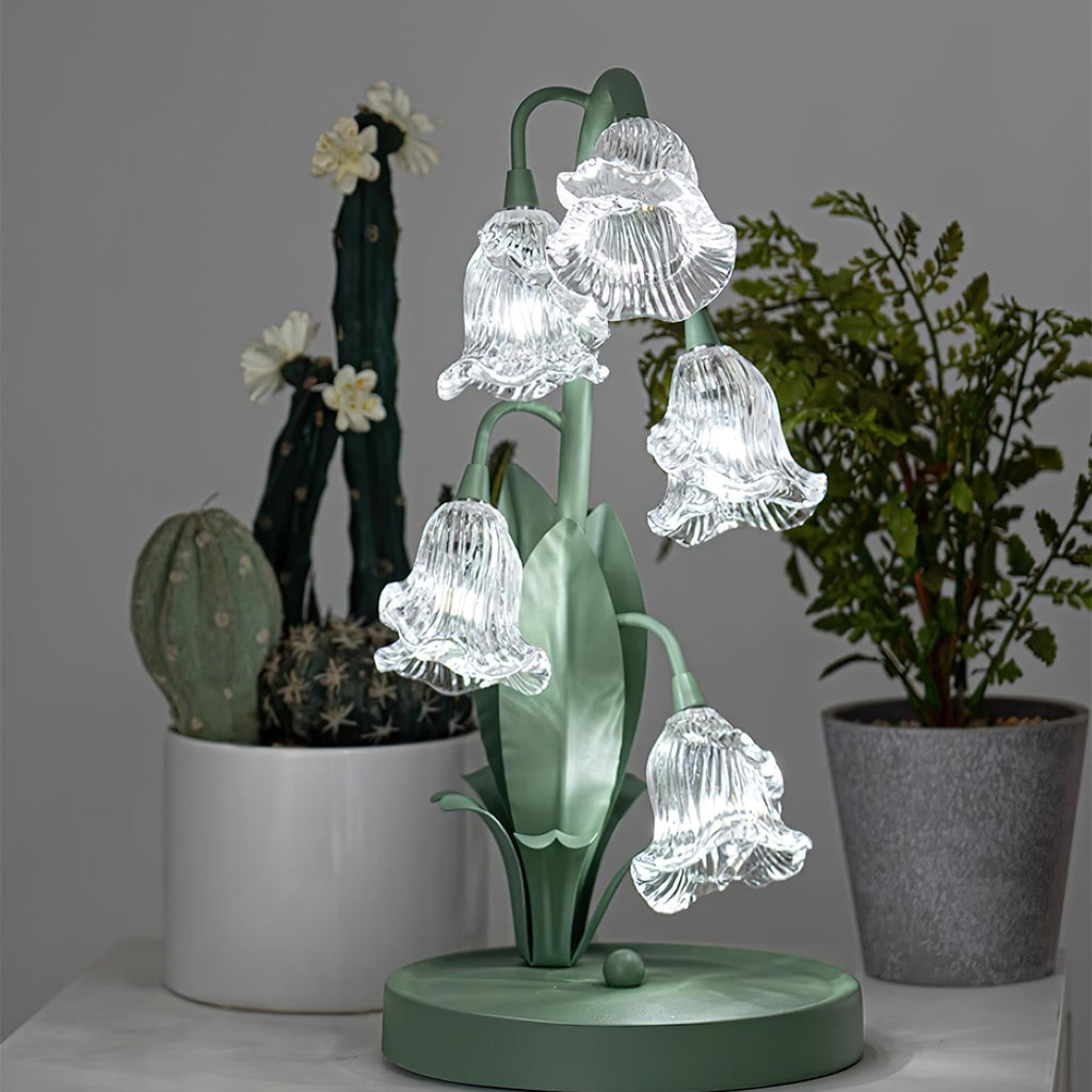 Contemporary Glass Table Lamp With USB Power for Living Room and Bedroom — Greenwich Home & Living